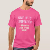 Funny Temptation aangepaste naam T-shirt (Voorkant)