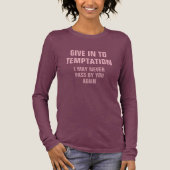 Funny Temptation aangepaste naam Tri-Blend Shirt (Voorkant)