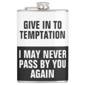 Funny Temptation custom monogram kolf Heupfles (Voorkant)