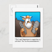 Funny "Ten Recommendations" Humor Briefkaart (Voorkant / Achterkant)