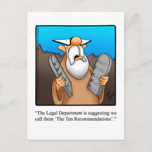 Funny "Ten Recommendations" Humor Briefkaart