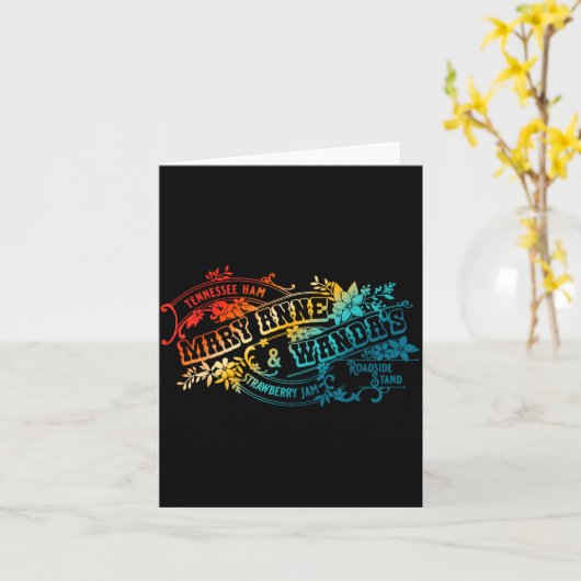 Funny Tennessee-ham Mary Anne & Wanda's Strawb Kaart (Gele Bloem)