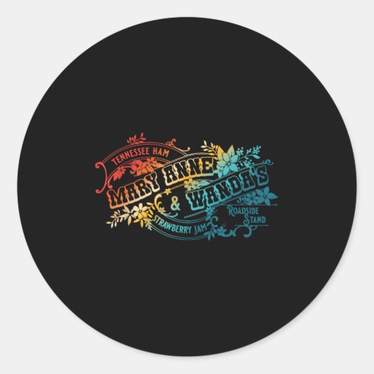Funny Tennessee-ham Mary Anne & Wandas Strawbe Ronde Sticker (Voorkant)