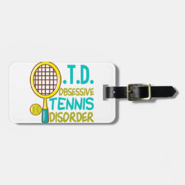 Funny Tennis Bagagelabel