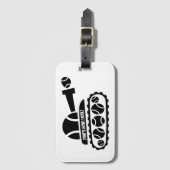 Funny tennis bagagelabel voor tassen en koffers (Voorkant (verticaal))