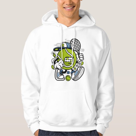 Funny Tennis Ball Cartoon | Sport Hoodie (Voorkant)
