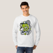 Funny Tennis Ball Cartoon | Sport T-shirt (Voorkant volledig)