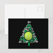 Funny Tennis Ball-kerstboomversieringen Aankondigingskaart (Voorkant / Achterkant)