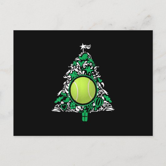 Funny Tennis Ball-kerstboomversieringen Briefkaart (Voorkant)