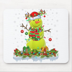Funny Tennis Ball Snowman Xmas lights Tennis Chris Muismat