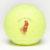 Funny Tennis Balls verbaasde nieuwsgierig Rooster Tennisballen (Voorkant)