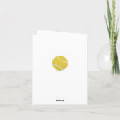 Funny Tennis Birthday Kaart (Achterkant)