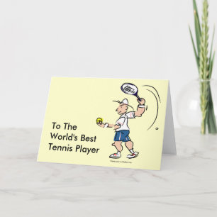 Funny tennis cards voor mannen en jongens kaart