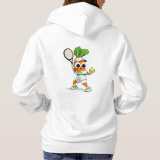 Funny Tennis Carrot – Playful Sports Humor Hoodie