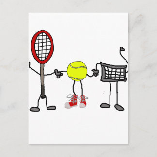 Funny Tennis Cartoon Briefkaart