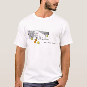 Funny Tennis die Basset Hound T-Shirt speelt