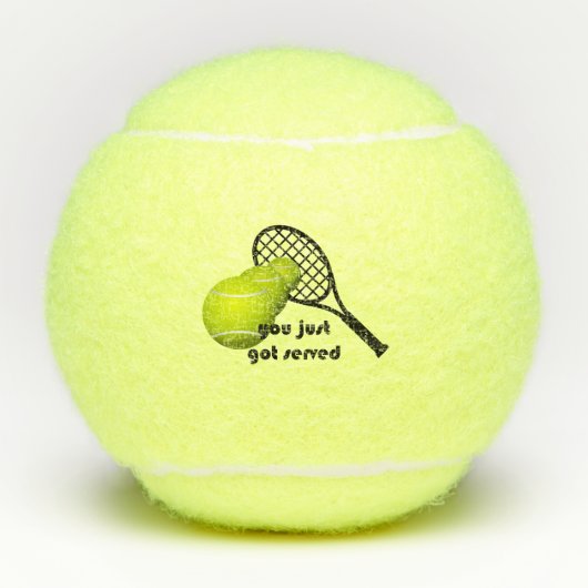 Funny Tennis die je net hebt gediend Tennisballen (Voorkant)