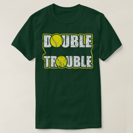 Funny Tennis Doubles T-shirt (Design voorkant)