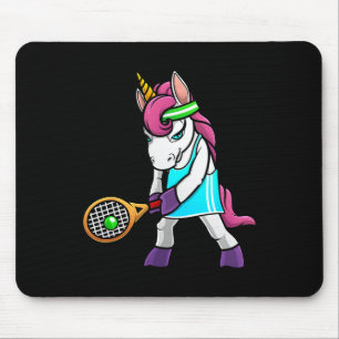 Funny Tennis Gift voor meisjes Unicorn Lovers C Muismat