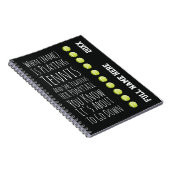 Funny Tennis Girls Gifts For Her Player Women Teen Notitieboek (Rechterzijde)