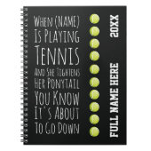Funny Tennis Girls Gifts For Her Player Women Teen Notitieboek (Voorkant)