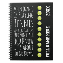Funny Tennis Girls Gifts For Her Player Women Teen Notitieboek