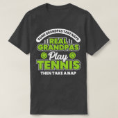 Funny Tennis Grandpa Grandfather Gift T-shirt (Design voorkant)