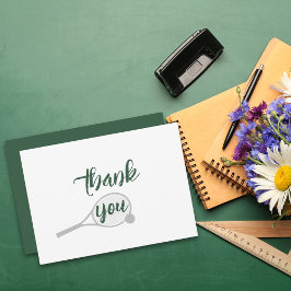 Funny Tennis Hartelijk dank Notitiekaartje