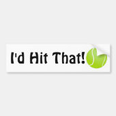 Funny Tennis Humor, ik zou die groene bal pakken Bumpersticker (Voorkant)