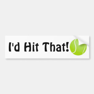 Funny Tennis Humor, ik zou die groene bal pakken Bumpersticker