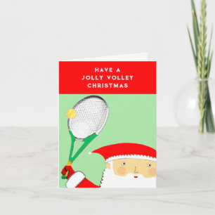 Funny Tennis-kerst nieuwjaarskaartjes Feestdagen Kaart