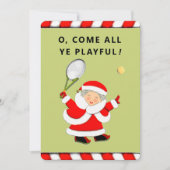 Funny Tennis Kerstmis Feestdagenkaart (Voorkant)