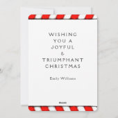 Funny Tennis Kerstmis Feestdagenkaart (Achterkant)