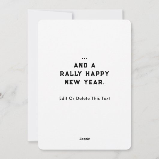 Funny Tennis Kerstmis Feestdagenkaart (Achterkant)