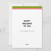 Funny Tennis Kerstmis Feestdagenkaart (Achterkant)