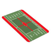 Funny Tennis Kerstmis Kaart Magneet (Rechterzijde)