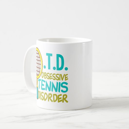 Funny Tennis Koffiemok (Voorkant links)