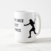 Funny tennis mok met vrouw speler silhouette (Voorkant rechts)