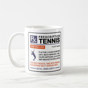 Funny Tennis Mok Voorgeschreven ontwerp
