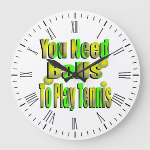 Funny Tennis Need Balls, Wall Clock Grote Klok