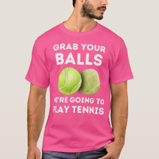 Funny Tennis pakt je ballen... T-shirt