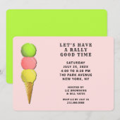 Funny Tennis Party Kaart (Voorkant / Achterkant)