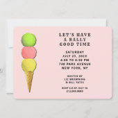 Funny Tennis Party Kaart (Voorkant)