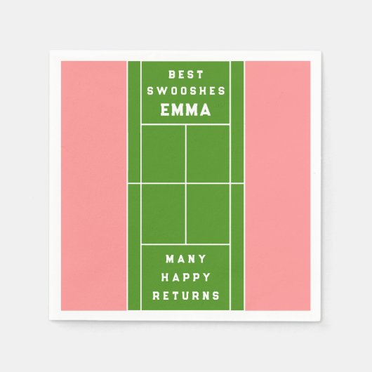 Funny Tennis Party Servet (Voorkant)