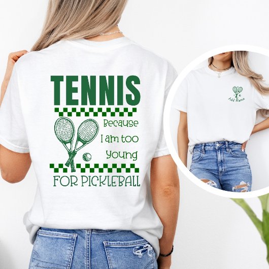Funny Tennis Pickleball Quote Custom Vintage  T-shirt