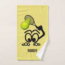 Funny Tennis Player Gepersonaliseerd Handdoek