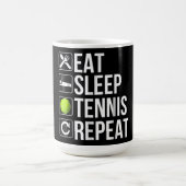 Funny Tennis Player Gift - Eat Sleep Tennis Magische Mok (Midden)