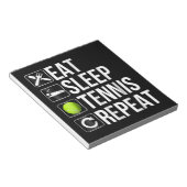 Funny Tennis Player Gift - Eat Sleep Tennis Notitieblok (Schuin)