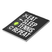 Funny Tennis Player Gift - Eat Sleep Tennis Notitieblok (Linkerzijde)