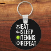 Funny Tennis Player Gift - Eat Sleep Tennis Sleutelhanger (Voorkant)